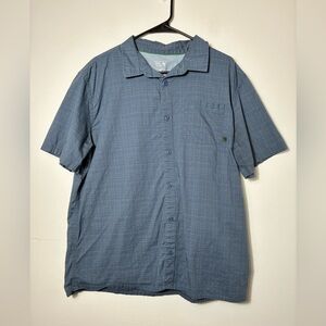 mountain hardwear Short Sleeve Button‎ Up Sz Large Outdoor Hiking Camping